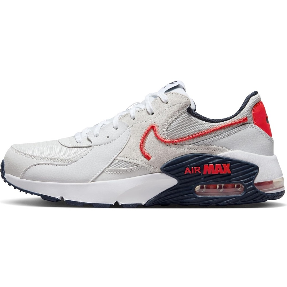 Nike Air Max White and Red Athletic Shoes